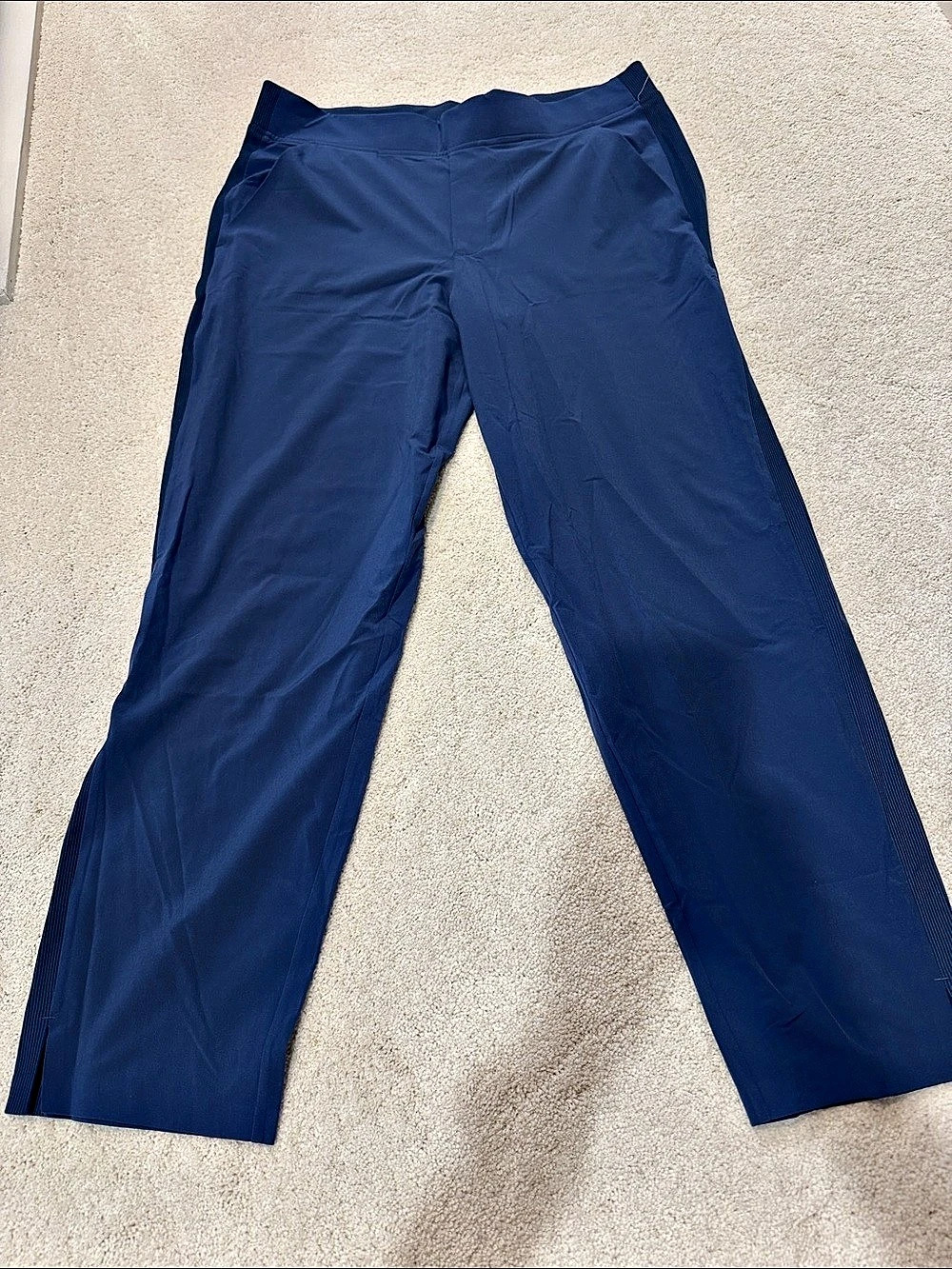 Athleta Blue Straight Leg Pants Size 12 Like New